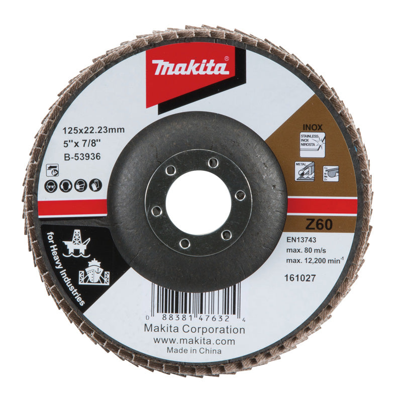 Disque à lamelles MAKITA B-53936 'Z' 125/22,23 Grain 60