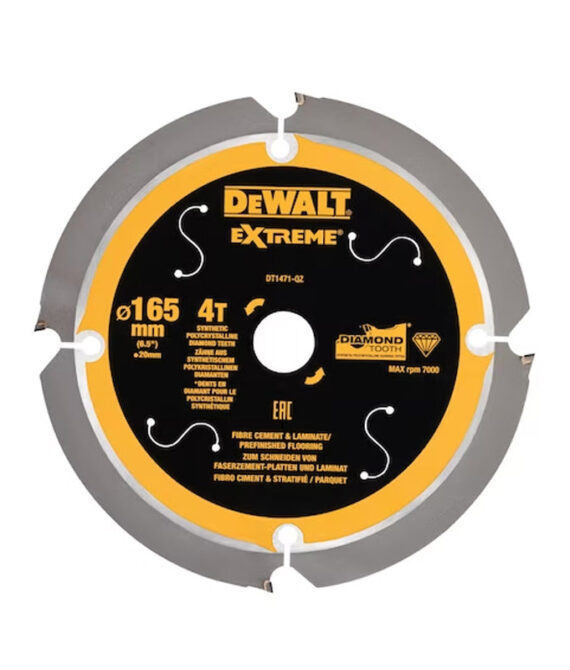 Lame de scie circulaire  DEWALT DT1471-QZ denture diamant Ø165x20mm, 4 dents