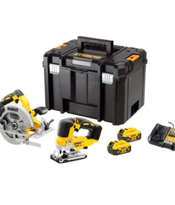 Kit 2 outils DEWALT DCK2012P2T-QW pour le travail du bois XR 18V 5Ah Li-Ion Brushless
