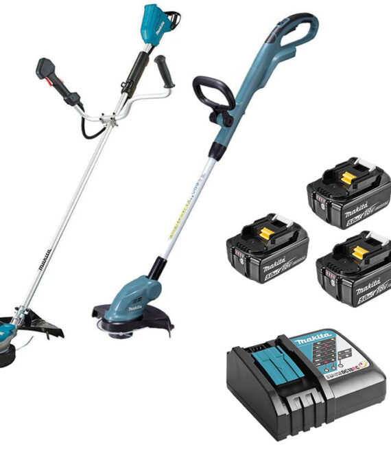 DLXRT01 MAKITA 2 outils Jardin – 18V LXT (DUR368AZ + DUR193Z + 3 x 5Ah + DC18RC)