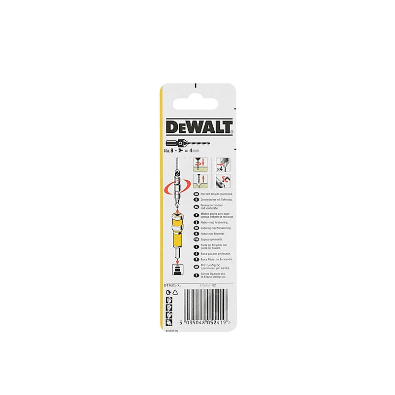 Mèche pilote et fraise à chanfreiner Taille No.8 DEWALT DT7605-QZ - Image 4