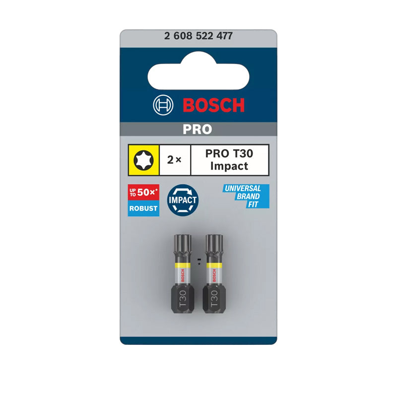 Embouts 6 pans T30 BOSCH Impact Control 25 mm - 2 pièces - Image 3