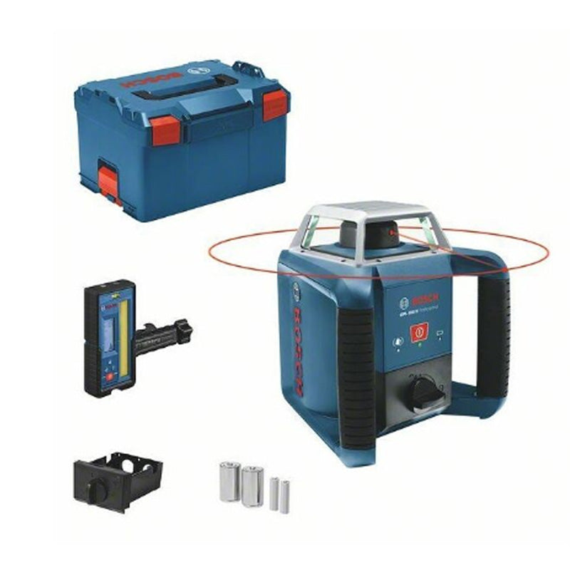 Laser rotatif BOSCH GRL 400 H + Cellule de réception LR 45 + Batteries NiMH en L-Boxx