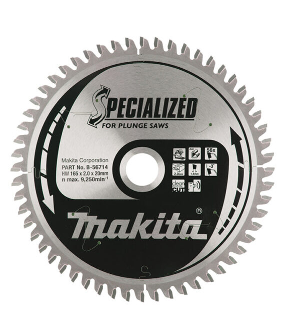 Lame carbure “Specialized” aluminium MAKITA B-56714 pour scies plongeantes à batterie