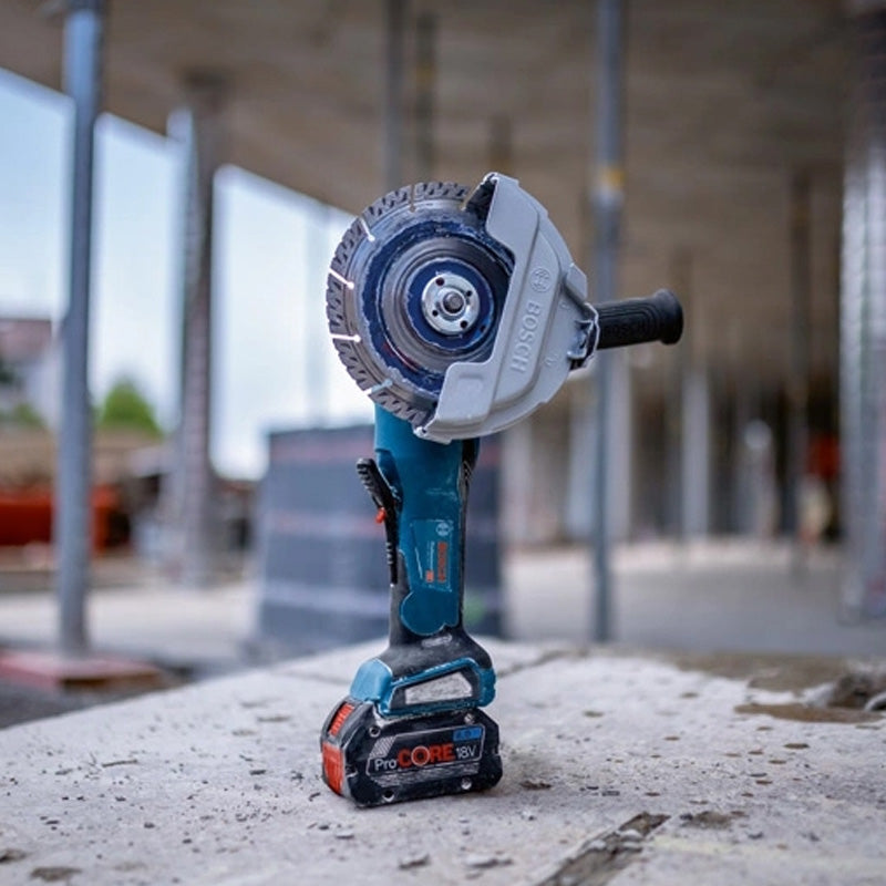 Meuleuse 180mm 18V Biturbo BOSCH GWS 18V-180 P solo L-Boxx + 1 disque diamant et 2 disques inox - Image 3