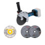 Meuleuse 180mm 18V Biturbo BOSCH GWS 18V-180 P solo L-Boxx + 1 disque diamant et 2 disques inox