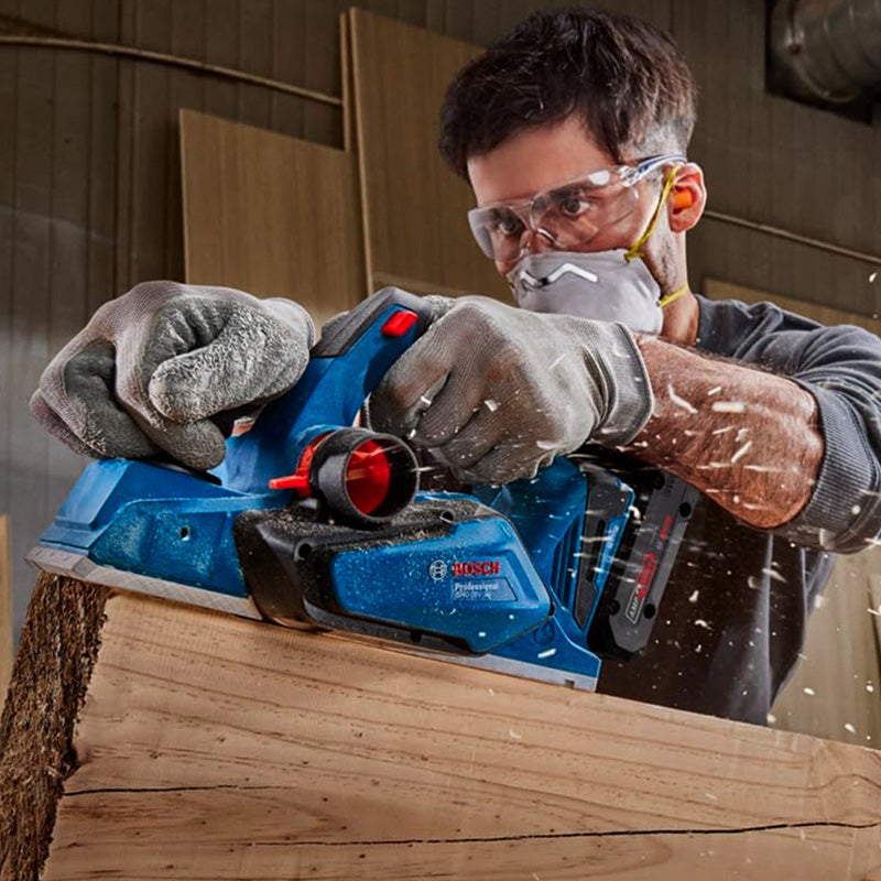 Rabot 82mm 18V BOSCH GHO 18V-26 solo L-Boxx, butée et sac à poussière - Image 5