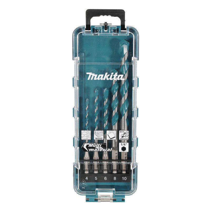 Coffret de 5 forets Multi-matériaux HEXA 1/4' MAKITA E-16732 - Image 2