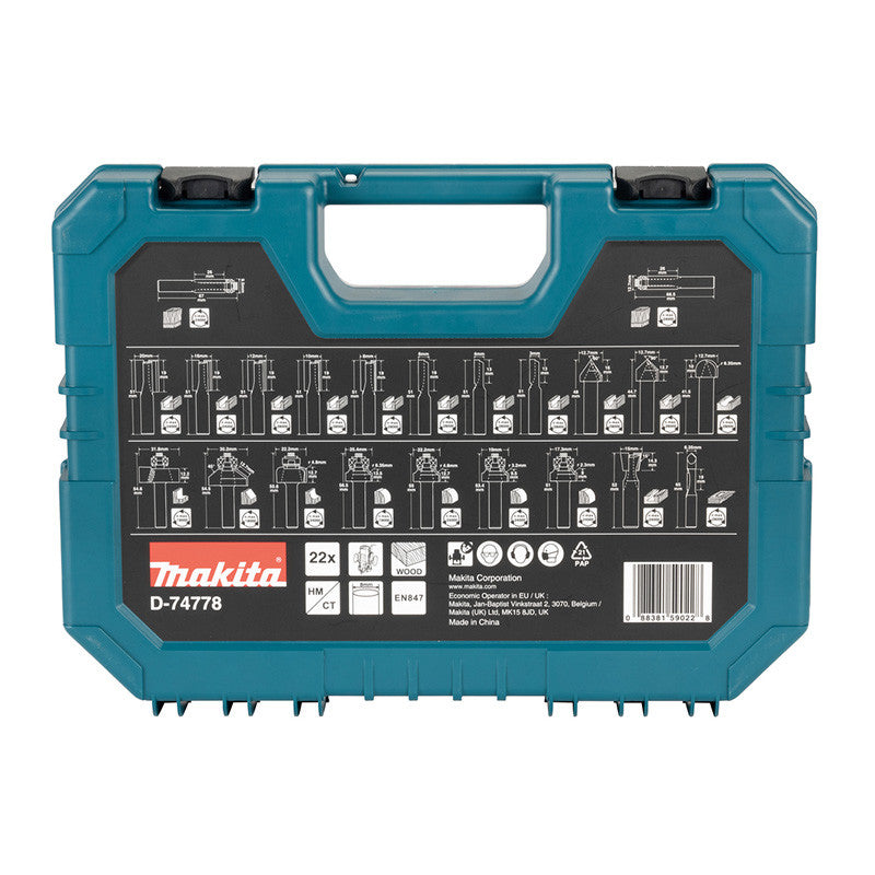 Coffret de 22 fraises MAKITA D-74778 - Image 4