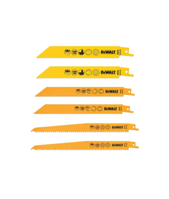 Coffret de 6 lames pour scie sabre DEWALT DT2444-QZ