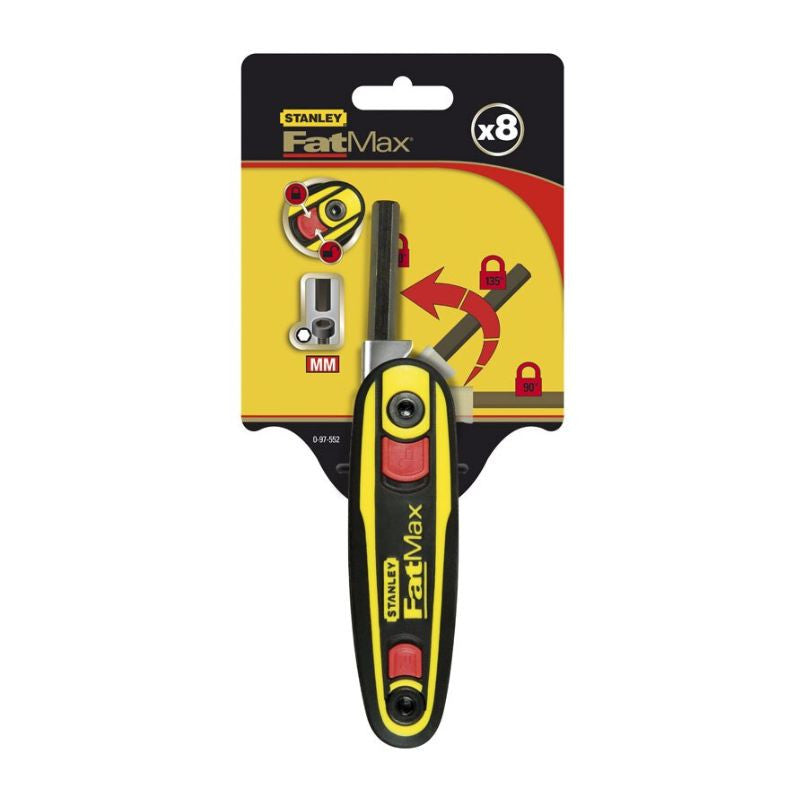 Jeu de 8 clés mâles 6 pans sur support verrouillable STANLEY 0-97-552 - Image 3
