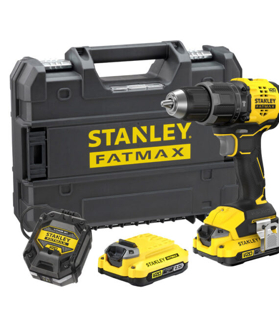 Perceuse Visseuse À Percussion 80 Nm Brushless – Lithium 18V – 2 Batteries 4 Ah En Kit Prostack – SFMCD726M2T-QW STANLEY FATMAX V20