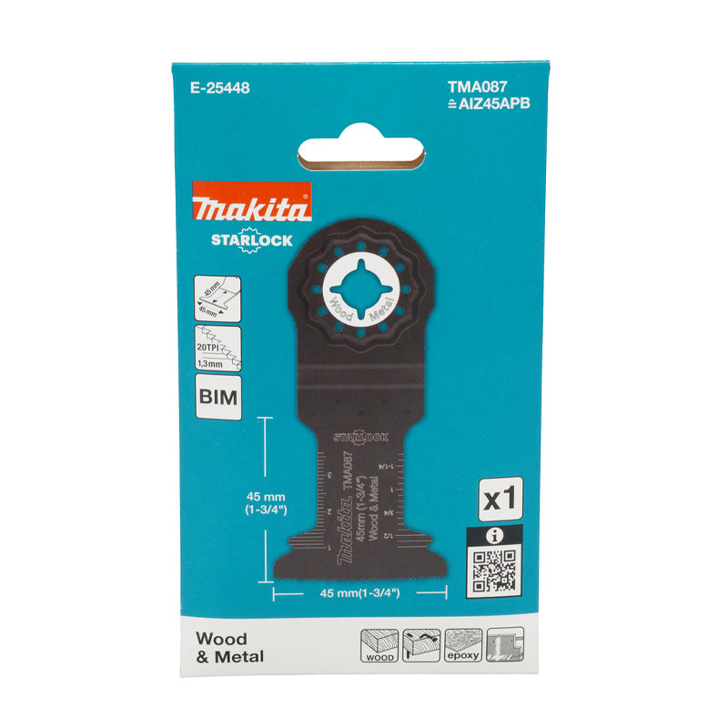 Lame plongeante Makita E-25448 Starlock 45x45mm TMA087 pour bois et metal - Image 2