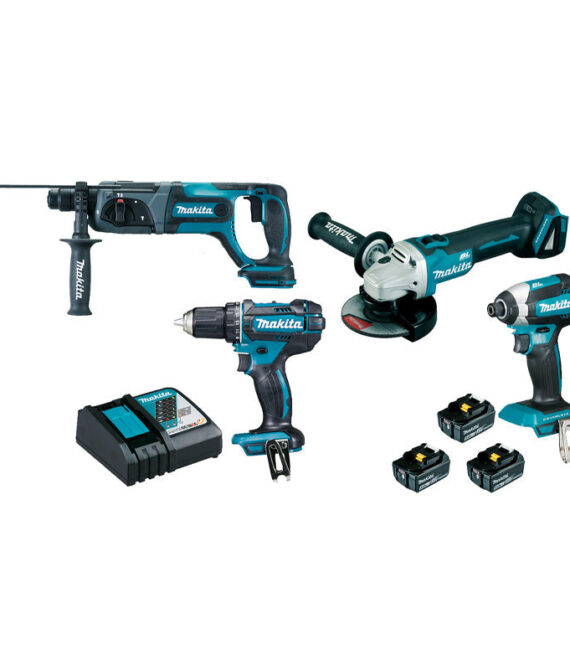 Ensemble de 4 machines MAKITA 18 V Li-Ion DLX4080TX1
